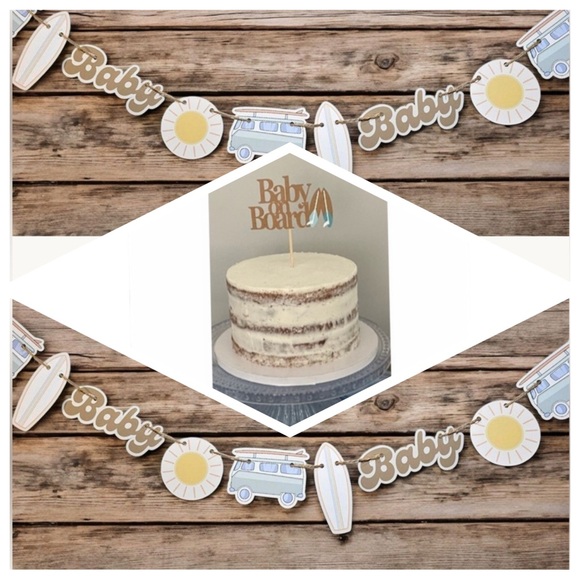 Other - Baby Shower  Decor “Baby on Board” includes 2 Banners & a Cake Topper